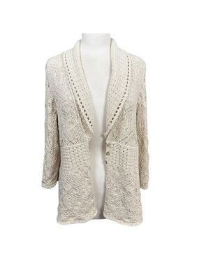 JM Collection Cardigan Size 1X Cream